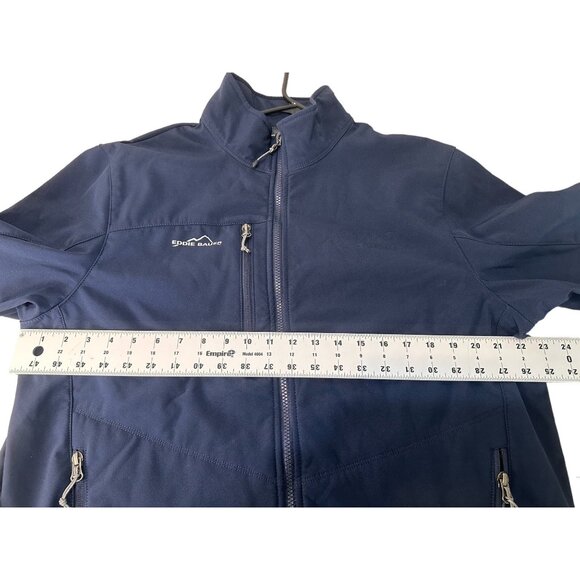 Eddie Bauer Soft Shell Jacket Men Large Blue Full Zip Waterproof Gorpcore Office - Picture 9 of 16